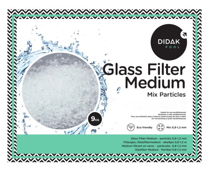 Glas Filter Medium – Mix glasdeeltjes 0.8 – 1.2 mm 9 kg
