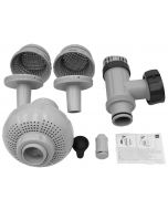LARGE POOL 1-1/2" (38MM) INLET AND OUTLET FITTINGS SET FOR PUMP W/ SYSTEM FLOW RATE 1900-2500GPH  (IO)